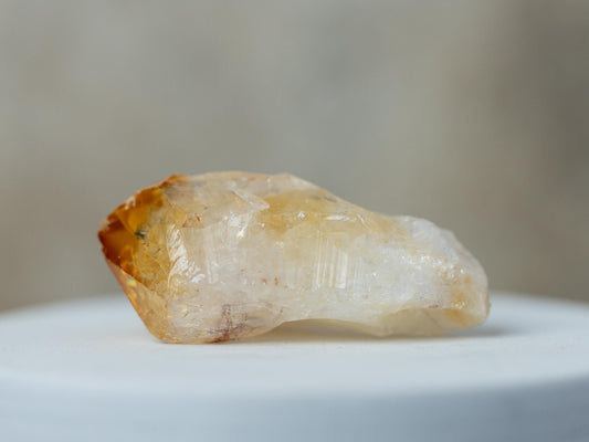 Citrine Raw Point Stone, Natural Rough Crystal Point, Craft Supply, Collector Stone, Crystal Gift, Sold Per Ounce