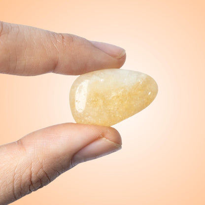 Citrine Tumble Stone, Natural Polished Crystal, Small Pocket Stone, Craft Supply, Collector Stone, Crystal Gift