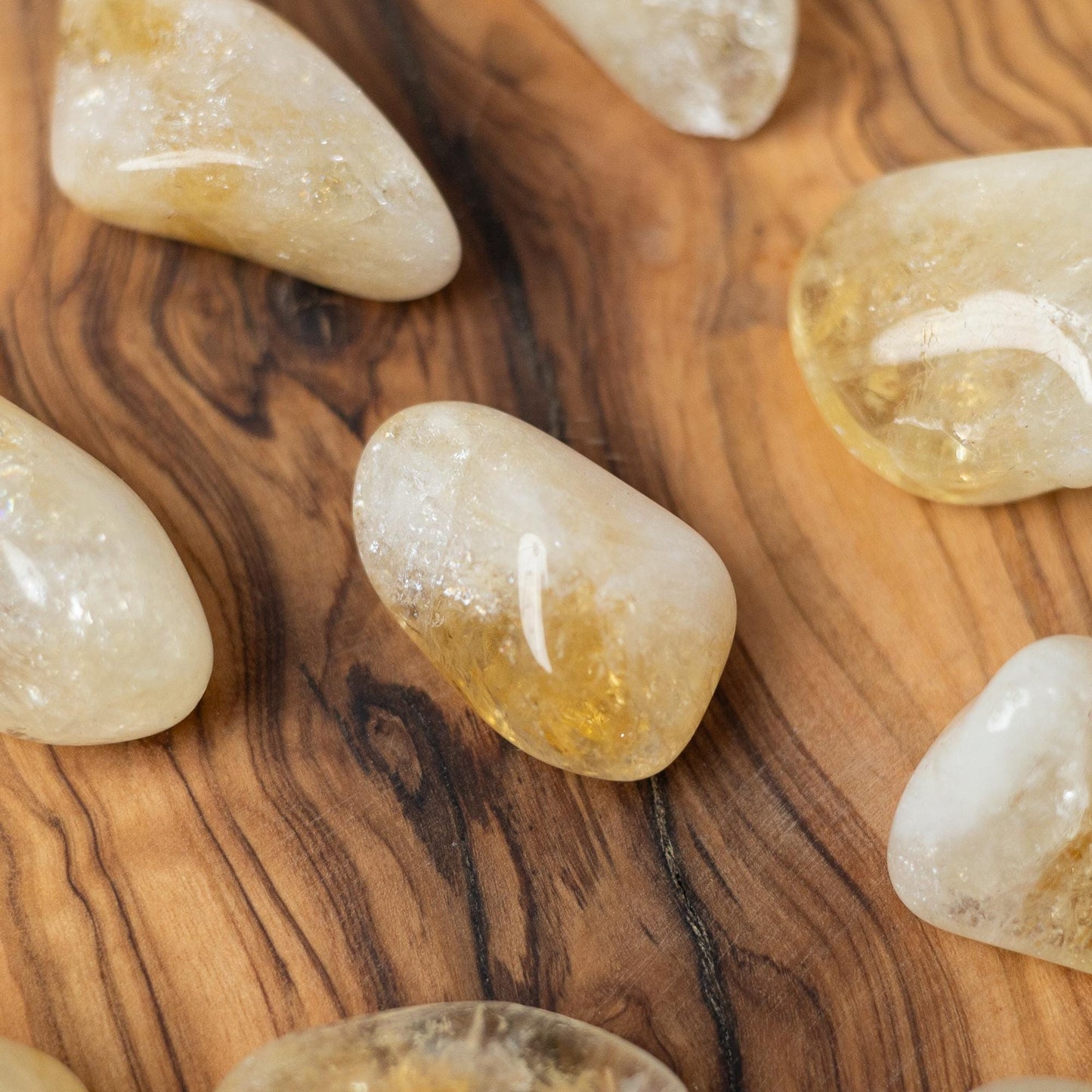 Citrine Tumble Stone, Natural Polished Crystal, Small Pocket Stone, Craft Supply, Collector Stone, Crystal Gift