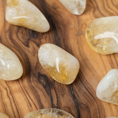 Citrine Tumble Stone, Natural Polished Crystal, Small Pocket Stone, Craft Supply, Collector Stone, Crystal Gift
