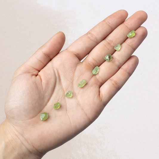 Terminated Peridot Raw Crystal, Natural Green Mineral Specimen, Tiny Crystal Point, Craft Supply, Crystal Gift