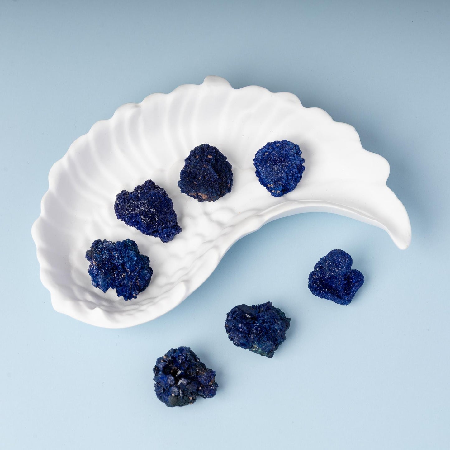 Azurite Cluster, Natural Mineral Specimen, Raw Crystal Cluster, Craft Supply, Collector Stone, Unique Crystal Gift