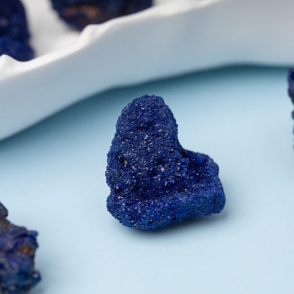 Azurite Cluster, Natural Mineral Specimen, Raw Crystal Cluster, Craft Supply, Collector Stone, Unique Crystal Gift
