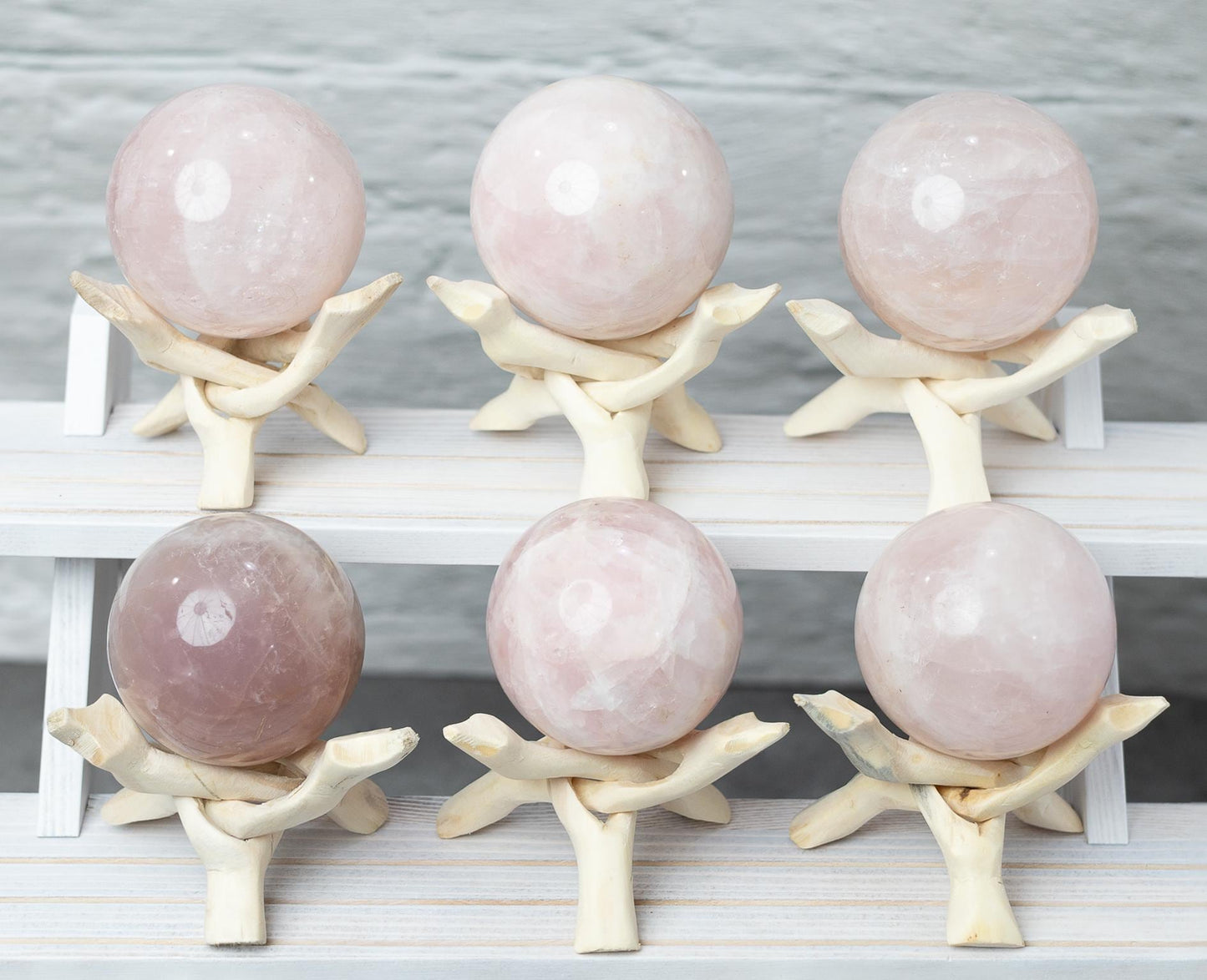 Rose Quartz Sphere with Stand, Polished Pink Crystal Ball, Natural Stone Specimen, Sphere Decor, Crystal Gift, Choose Size