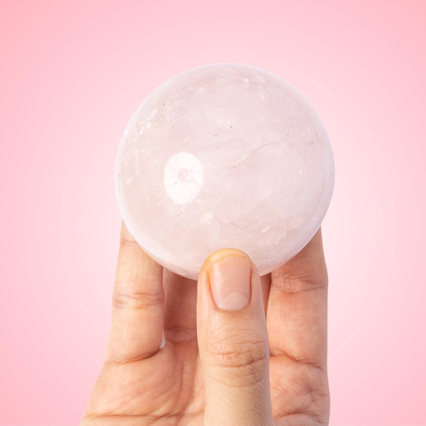 Rose Quartz Sphere with Stand, Polished Pink Crystal Ball, Natural Stone Specimen, Sphere Decor, Crystal Gift, Choose Size
