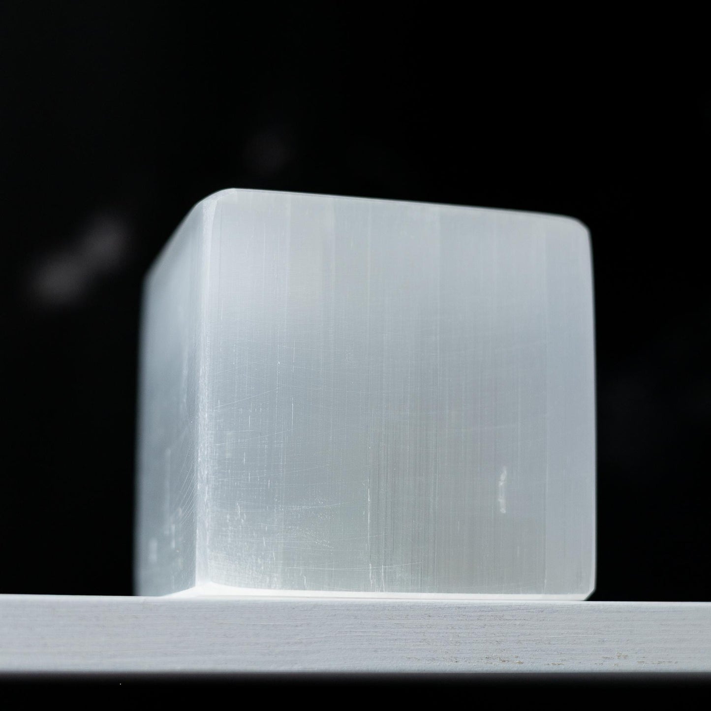 Selenite Crystal Cube, White Crystal Block, Natural Stone Cube, Craft Supply, Crystal Gift, Crystal Decor, 2.5 Inch