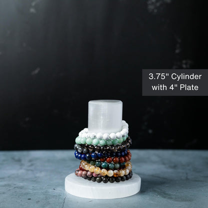 Selenite Cylinder, Natural Selenite Crystal, Bracelet Holder, Crystal Decor, Crystal Gift, Choose Size