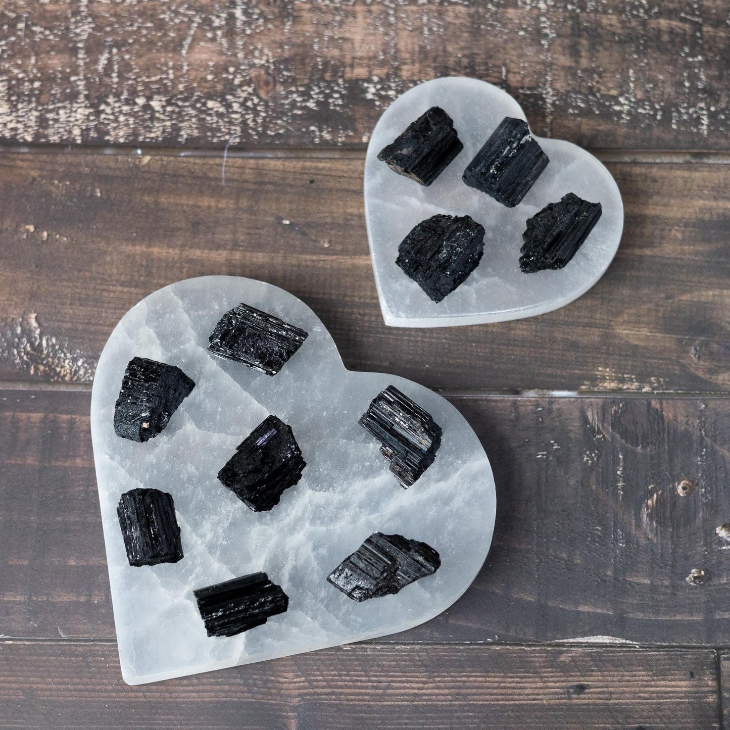 Selenite Heart Plate, Flat Crystal Plate, Crystal Stone Holder, Natural Selenite Gift, Crystal Decor, Choose Size
