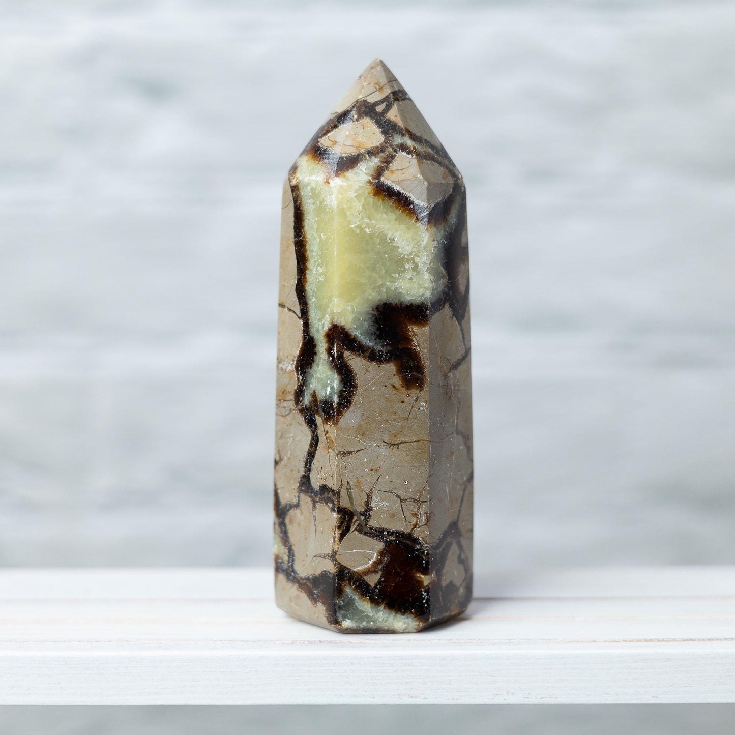 Large Septarian Point Tower, Polished Septarian Crystal Point, Natural Stone Specimen, Crystal Decor & Gift, Choose Size