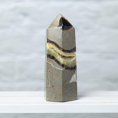 Large Septarian Point Tower, Polished Septarian Crystal Point, Natural Stone Specimen, Crystal Decor & Gift, Choose Size