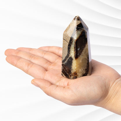 Large Septarian Point Tower, Polished Septarian Crystal Point, Natural Stone Specimen, Crystal Decor & Gift, Choose Size
