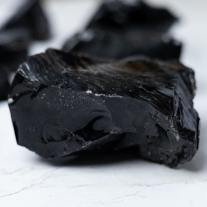 Raw Black Obsidian Stone, Natural Volcanic Glass Specimen, Rough Crystal, Collector Stone, Craft Supply, Choose Your Size