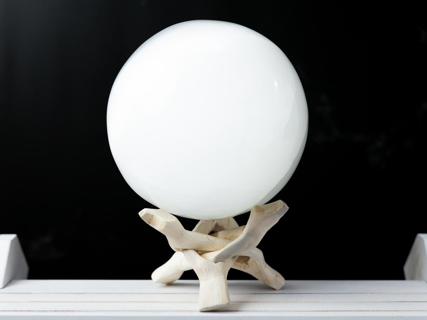 Selenite Sphere with Stand, Selenite Crystal Ball, Natural Crystal Decor, Crystal Gift, Choose Size