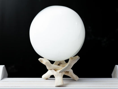 Selenite Sphere with Stand, Selenite Crystal Ball, Natural Crystal Decor, Crystal Gift, Choose Size