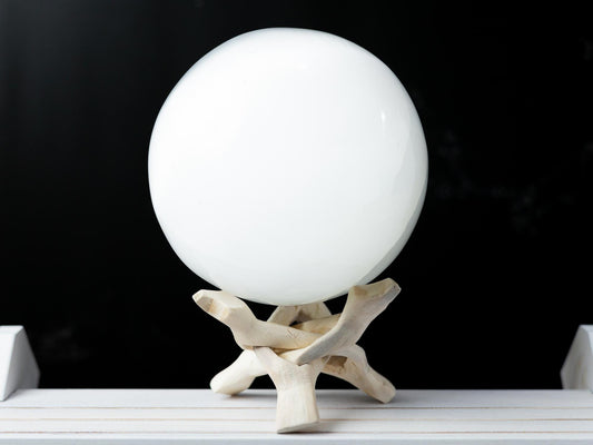 Selenite Sphere with Stand, Selenite Crystal Ball, Natural Crystal Decor, Crystal Gift, Choose Size
