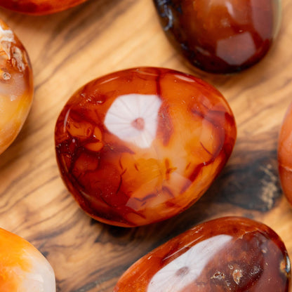 Carnelian Palm Stone, Natural Polished Crystal, Smooth Pocket Stone, Worry Stone, Craft Supply, Crystal Gift, Choose Your Size