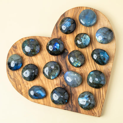 Labradorite Pebble Shaped Palm Stone, Natural Polished Labradorite Crystal, Craft Supply, Worry Stone, Crystal Gift, Choose Your Size