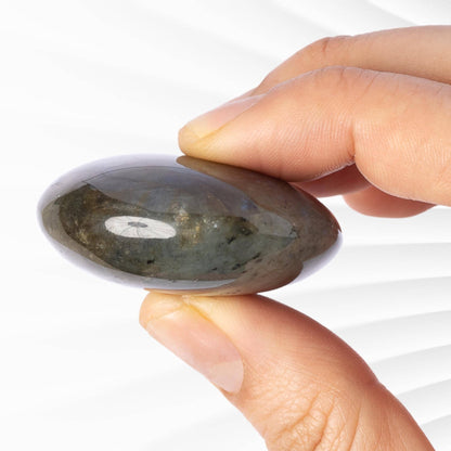 Labradorite Pebble Shaped Palm Stone, Natural Polished Labradorite Crystal, Craft Supply, Worry Stone, Crystal Gift, Choose Your Size