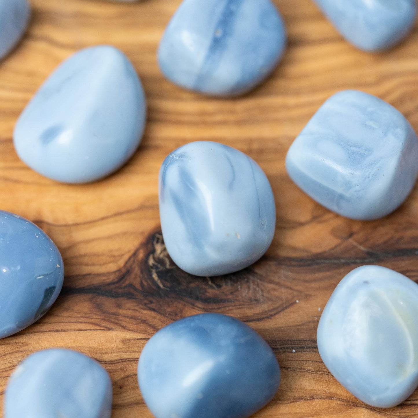 Blue Opal Crystal Tumble Stones, Natural Polished Crystal, Pocket Stone, Craft Supply, Collector Stone, Crystal Gift