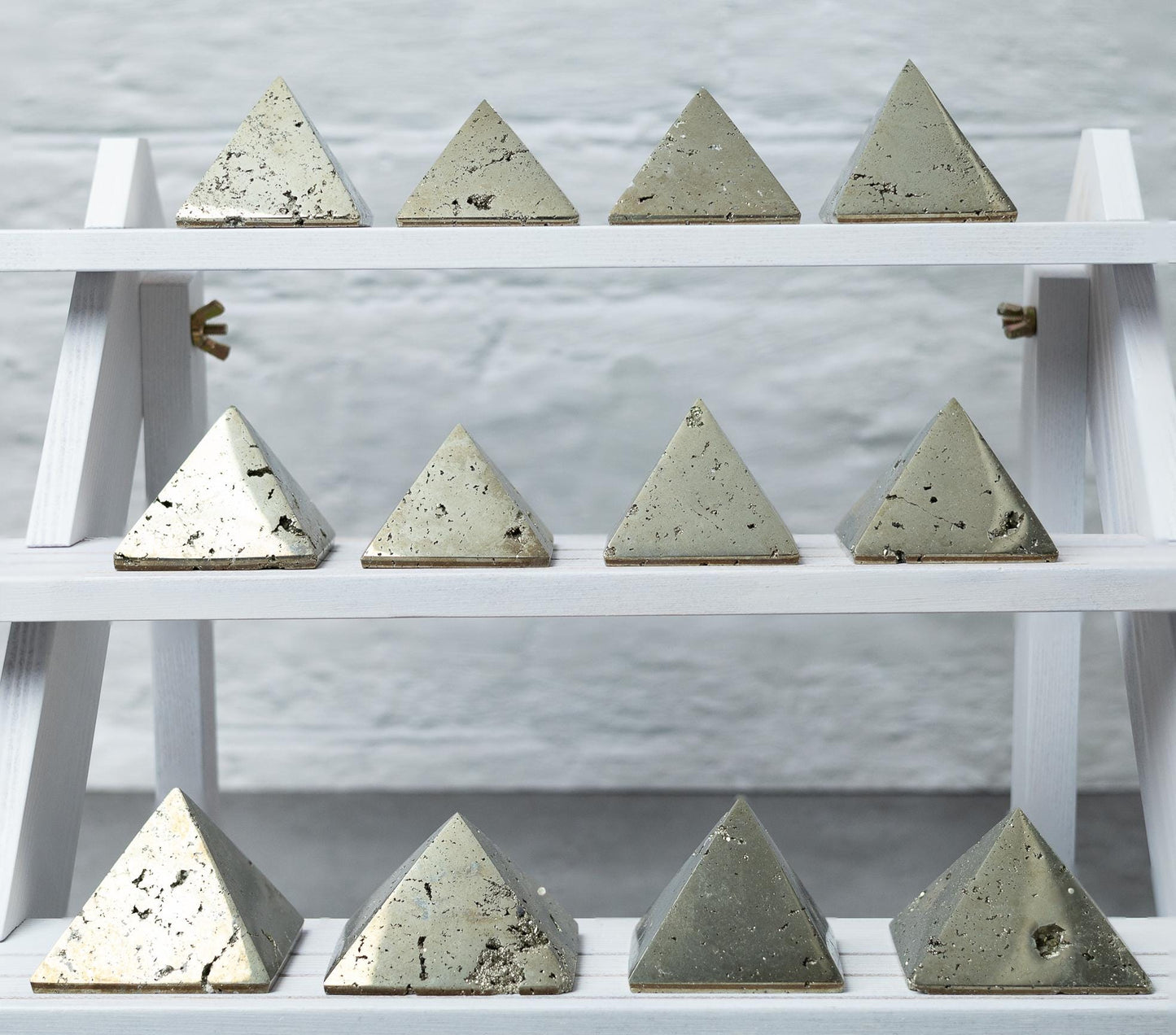 Pyrite Pyramid, Natural Mineral Specimen, Polished Golden Pyrite Crystal, Druzy Inclusions, Crystal Gift