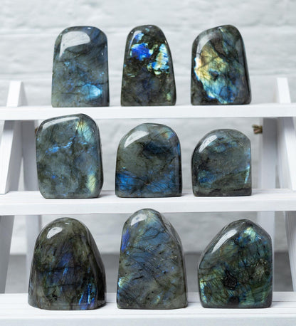 Labradorite Freeform, Polished High Flash Crystal, Natural Stone Specimen, Collector Crystal Gift, Choose Size