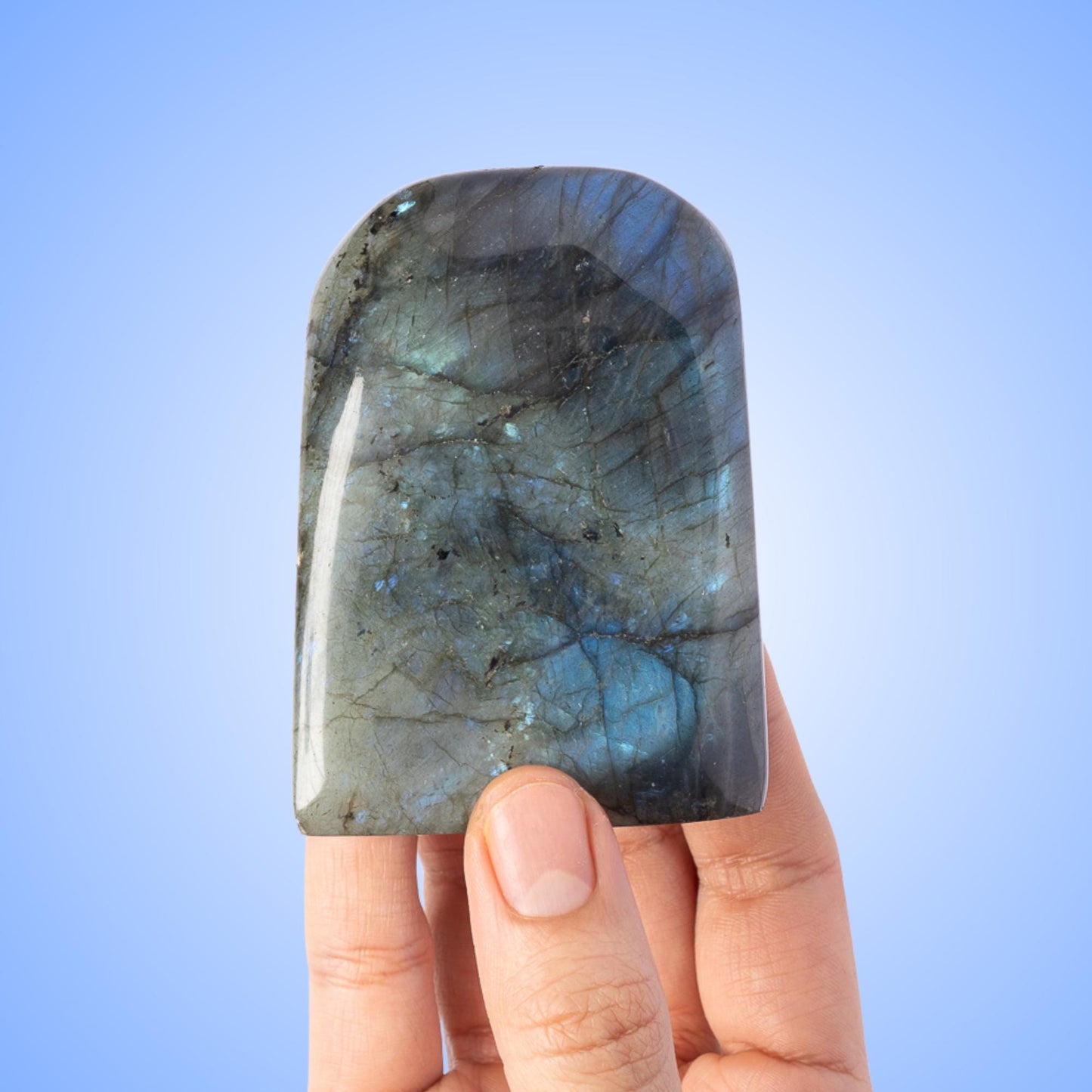 Labradorite Freeform, Polished High Flash Crystal, Natural Stone Specimen, Collector Crystal Gift, Choose Size