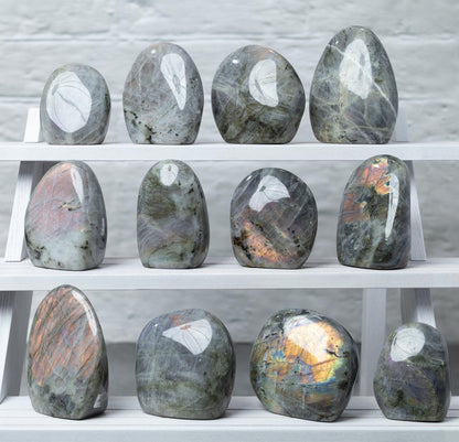 Labradorite Freeform, Polished Purple Flash Crystal, Natural Stone Specimen, Craft Supply, Collector Gift, Choose Size