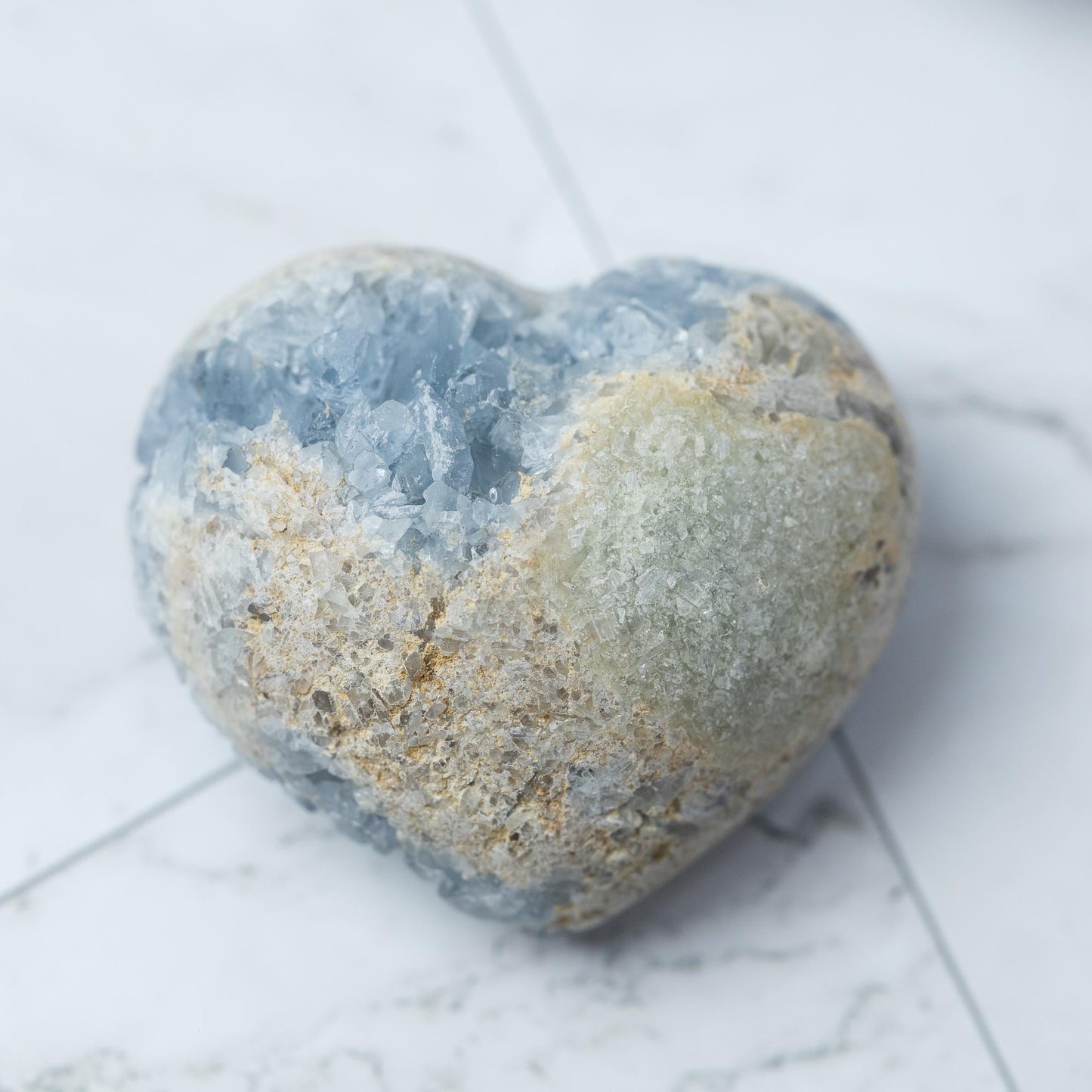 Celestite Heart, Natural Blue Celestite Crystal, Raw Crystal Specimen, Crystal Gift & Decor, Choose Size