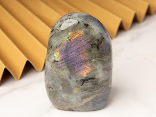 Labradorite Freeform, Polished Purple Flash Crystal, Natural Stone Specimen, Craft Supply, Collector Gift, Choose Size