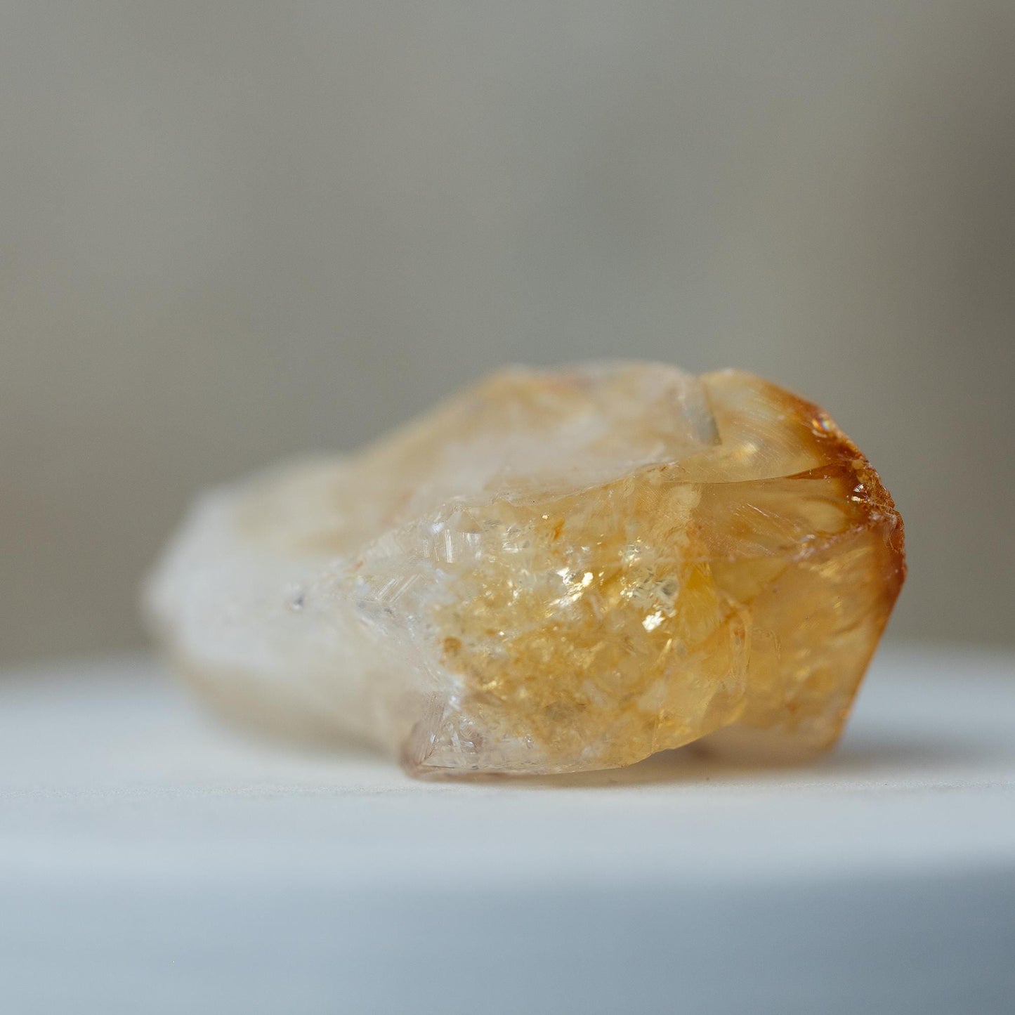 Citrine Raw Point Stone, Natural Rough Crystal Point, Craft Supply, Collector Stone, Crystal Gift, Sold Per Ounce