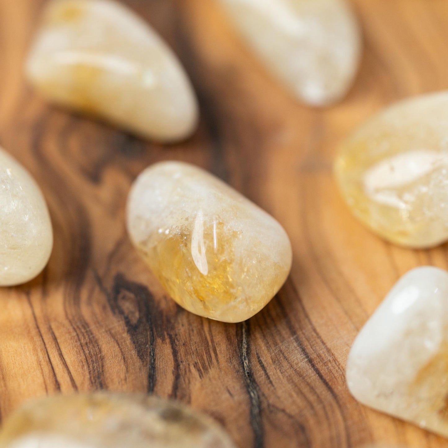 Citrine Tumble Stone, Natural Polished Crystal, Small Pocket Stone, Craft Supply, Collector Stone, Crystal Gift