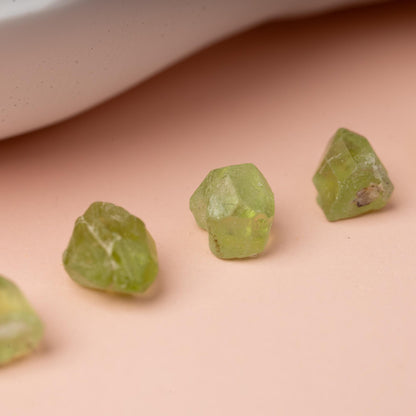 Terminated Peridot Raw Crystal, Natural Green Mineral Specimen, Tiny Crystal Point, Craft Supply, Crystal Gift