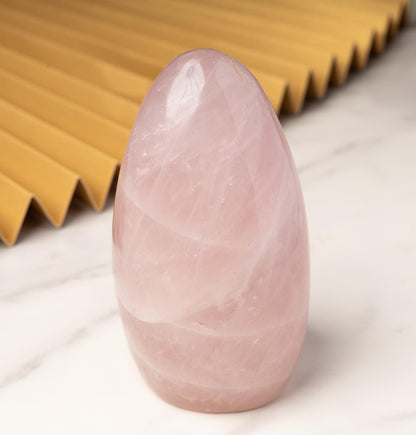 Rose Quartz Freeform, Polished Standing Rose Quartz Crystal, Natural Stone Specimen, Crystal Decor & Gift, Choose Size