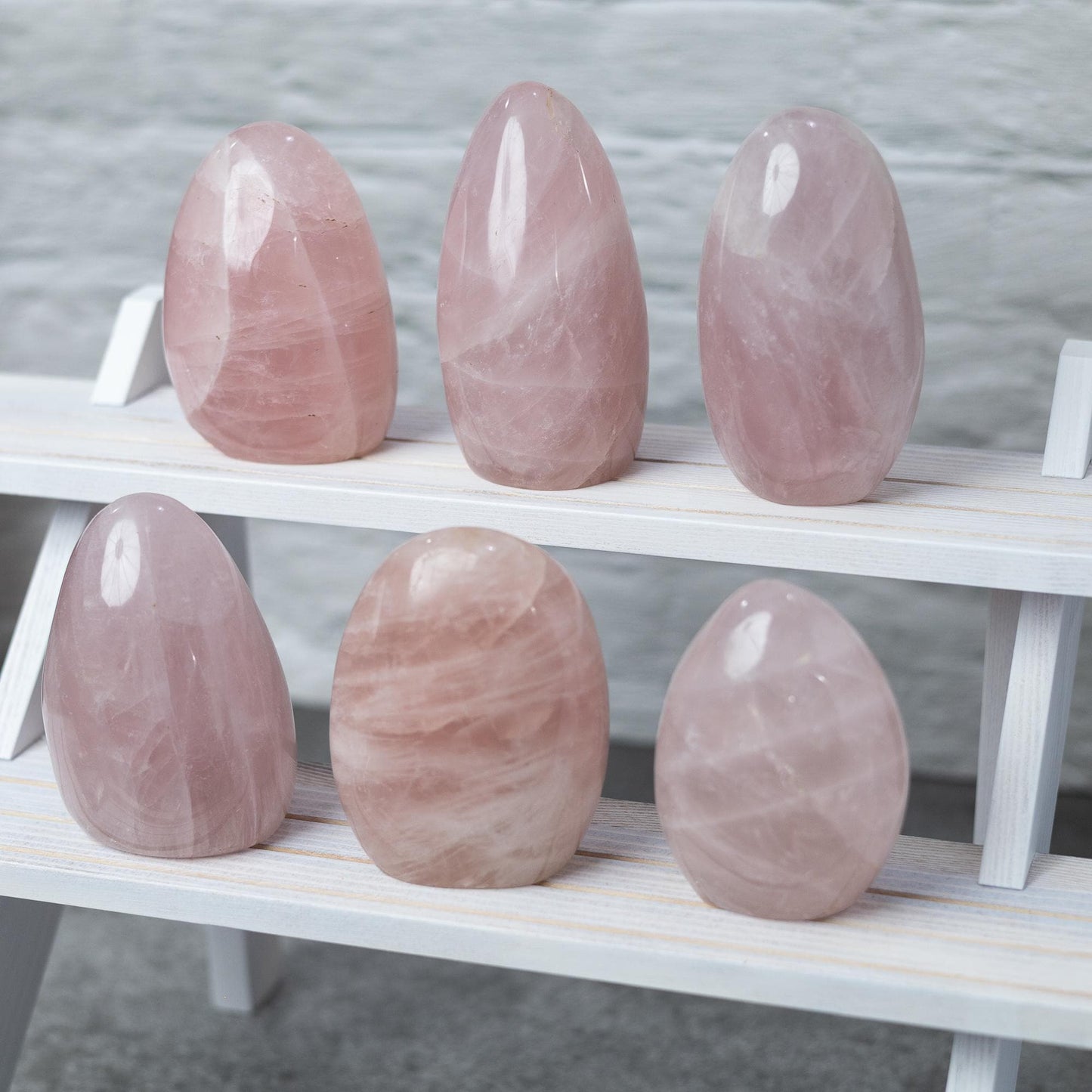 Rose Quartz Freeform, Polished Standing Rose Quartz Crystal, Natural Stone Specimen, Crystal Decor & Gift, Choose Size