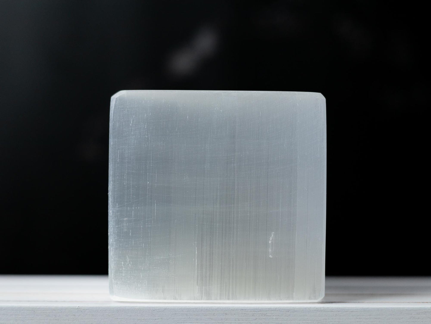 Selenite Crystal Cube, White Crystal Block, Natural Stone Cube, Craft Supply, Crystal Gift, Crystal Decor, 2.5 Inch