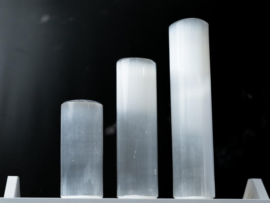 Selenite Cylinder, Natural Selenite Crystal, Bracelet Holder, Crystal Decor, Crystal Gift, Choose Size
