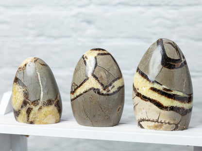 Septarian Freeform, Free Standing Polished Septarian Crystal, Natural Stone Specimen, Crystal Decor & Gift, Choose Size