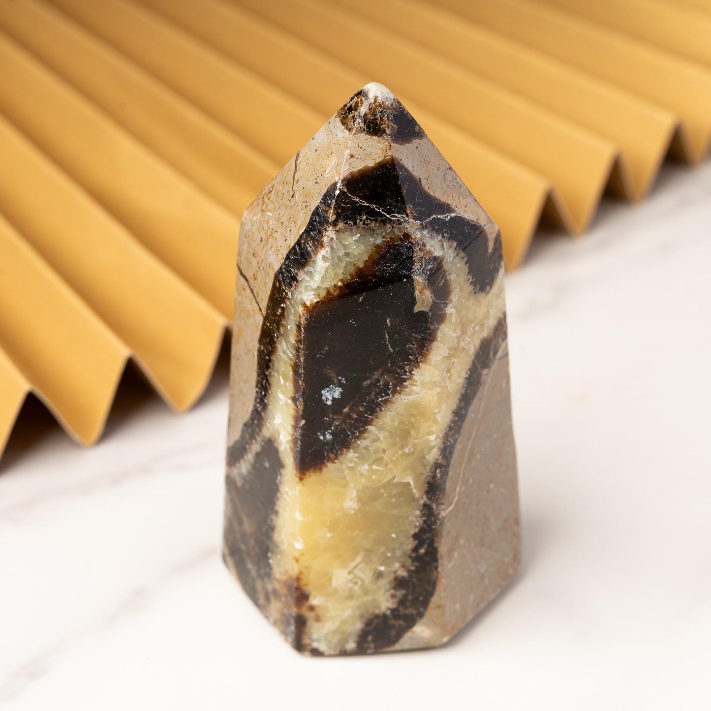 Large Septarian Point Tower, Polished Septarian Crystal Point, Natural Stone Specimen, Crystal Decor & Gift, Choose Size