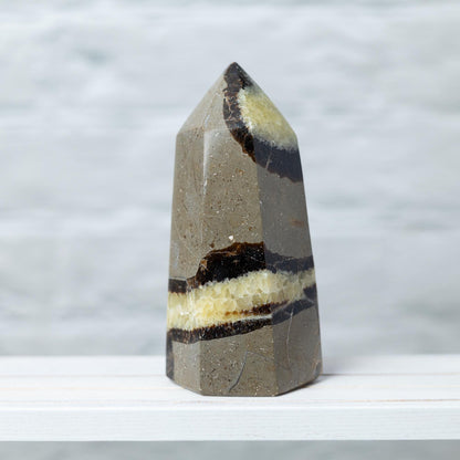 Large Septarian Point Tower, Polished Septarian Crystal Point, Natural Stone Specimen, Crystal Decor & Gift, Choose Size