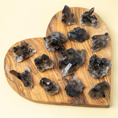 Smoky Quartz Crystal Cluster, Natural Smoky Quartz Point, Rough Quartz Specimen, Raw Crystal Decor, Crystal Gift, Choose Size