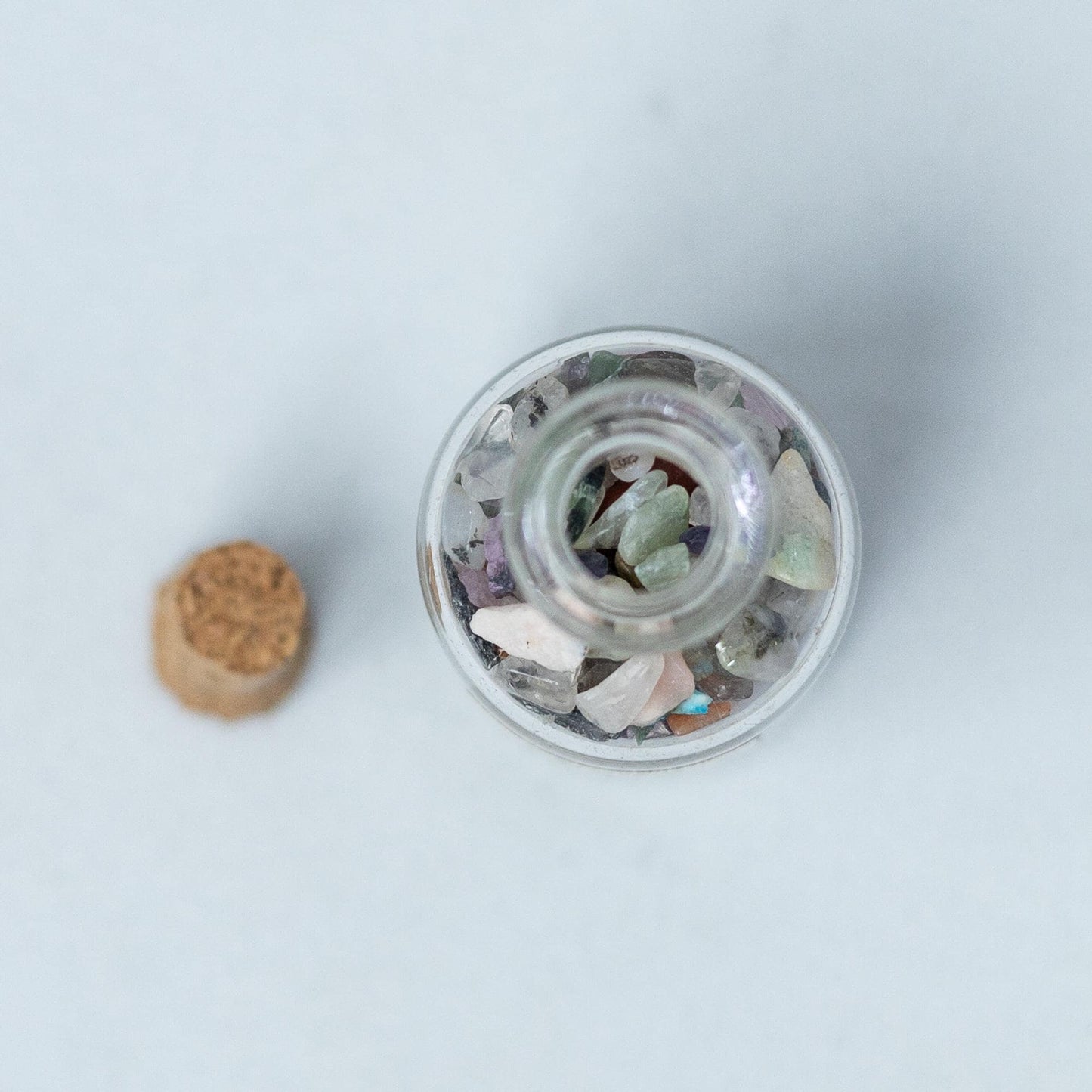 Crystal Chip Bottles, Mini Gemstone Chips in Glass Jar, Jewelry Making, Resin Art, Craft Supply, Crystal Gift