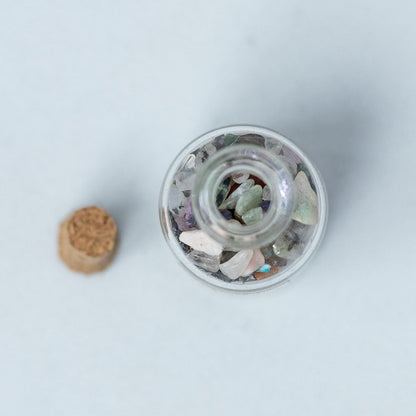 Crystal Chip Bottles, Mini Gemstone Chips in Glass Jar, Jewelry Making, Resin Art, Craft Supply, Crystal Gift