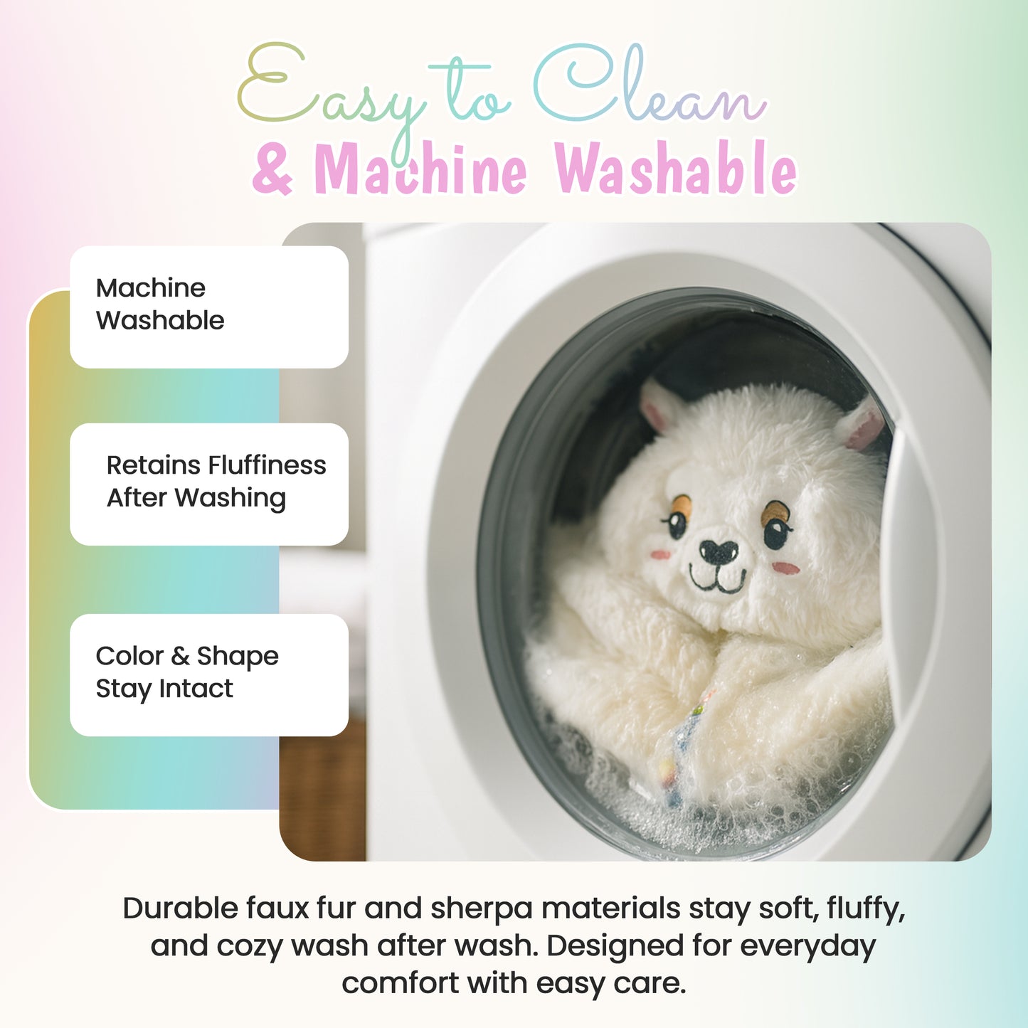 Llama Wearable Hooded Blanket - Cozy Oversized Blanket Hoodie with Claws Hand Gloves - Plush Flurry Fleece & Sherpa Hoodie - Gift for Women, Adults, and Kids