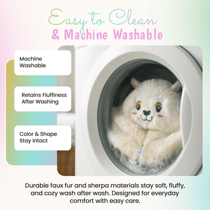 Llama Wearable Hooded Blanket - Cozy Oversized Blanket Hoodie with Claws Hand Gloves - Plush Flurry Fleece & Sherpa Hoodie - Gift for Women, Adults, and Kids